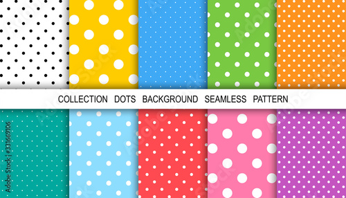 Fototapeta Naklejka Na Ścianę i Meble -  Dots abstract background. Template background dots. Mockup. Cover for book. Dot abstract. Template for cloth. Vector illustration