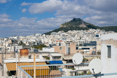 Beautiful view of the church of st george athens in greece in athens photo