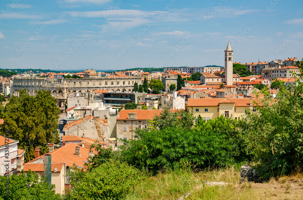 View of Pula City Centre famous place of Croatia