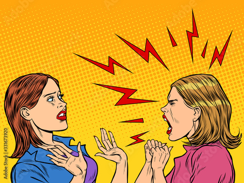 Fotografia Two angry women scream