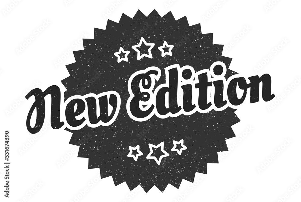 Fototapeta premium new edition sign. new edition round vintage retro label. new edition