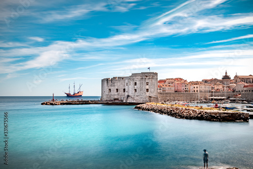 Fototapeta Naklejka Na Ścianę i Meble -  Dubrovnik Lazareti Old town summer
