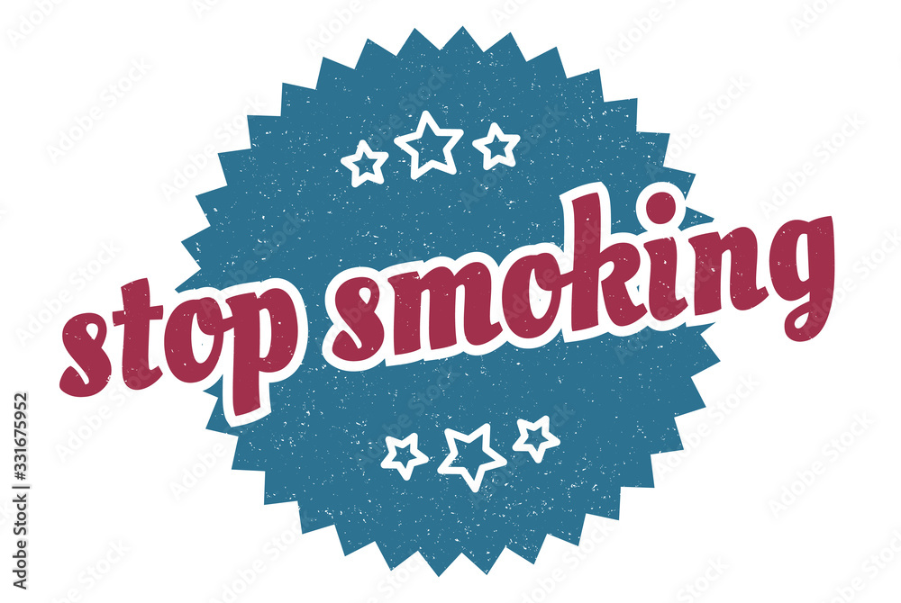 stop smoking sign. stop smoking round vintage retro label. stop smoking