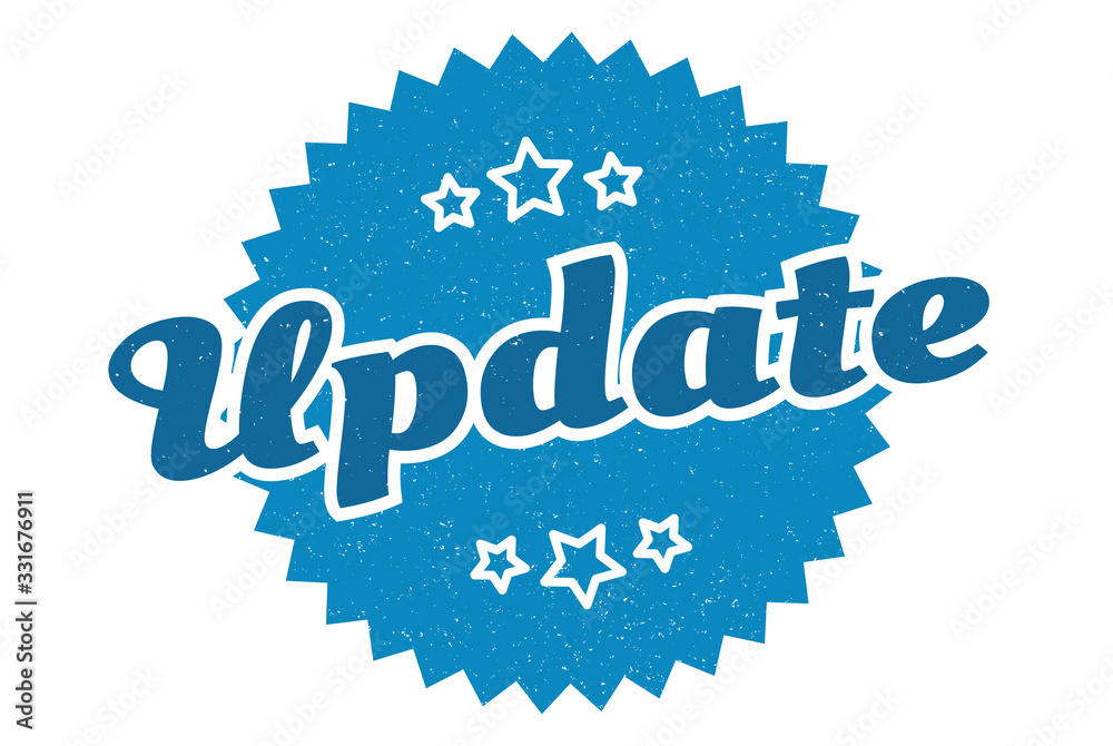 Fototapeta premium update sign. update round vintage retro label. update