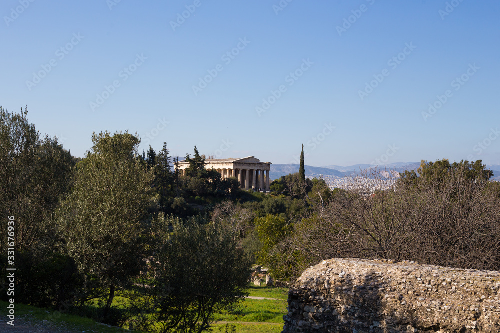 Beautiful old Colonnade of the Ancient Agora of Athens in Greece Beautiful old Colonnade of the Ancient Agora of Athens in Greece