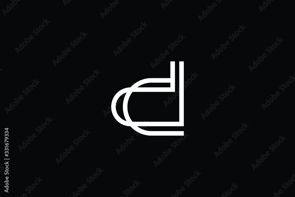 Minimal elegant monogram art logo. Outstanding professional trendy awesome artistic D DD initial based Alphabet icon logo. Premium Business logo in White color on black background Minimal elegant monogram art logo. Outstanding professional trendy awesome artistic D DD initial based Alphabet icon logo. Premium Business logo in White color on black background