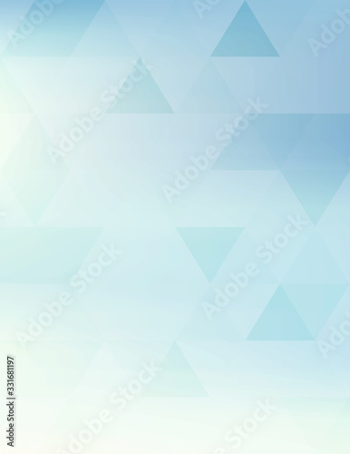 Abstract blue vertical pattern textured by triangles