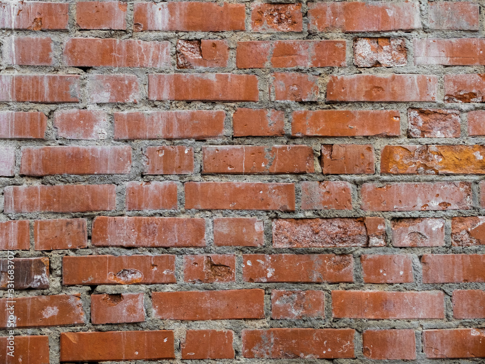 Naklejka premium creative idea for background. old brick wall