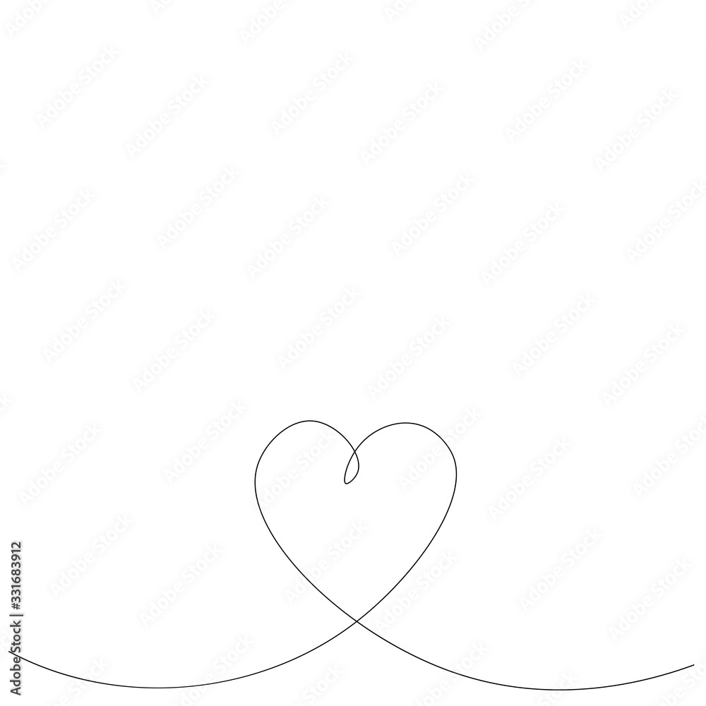 Heart line drawing vector illustration Heart line drawing vector illustration