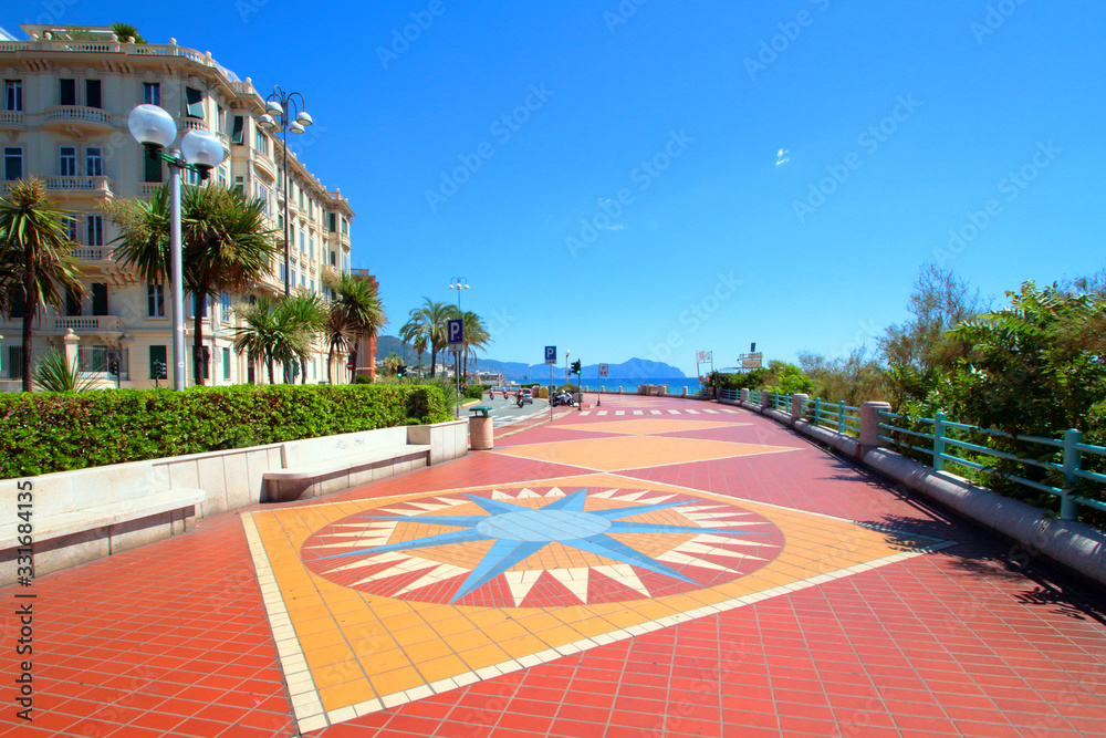 Obraz premium Genoa city seafront in Italy