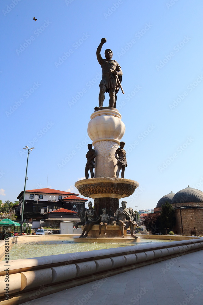 Fototapeta premium Square in Skopje in Macedonia