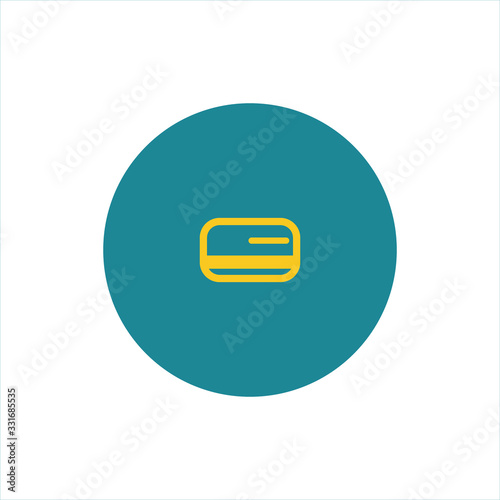 money card flat icon on white background, vector symbol