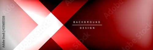 Abstract background - squares and lines composition created with lights and shadows. Technology or business digital template