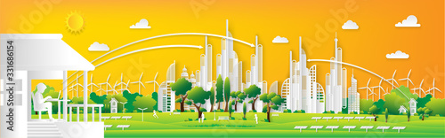 Man working on comfortable at home