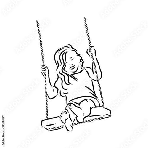 girl on swing