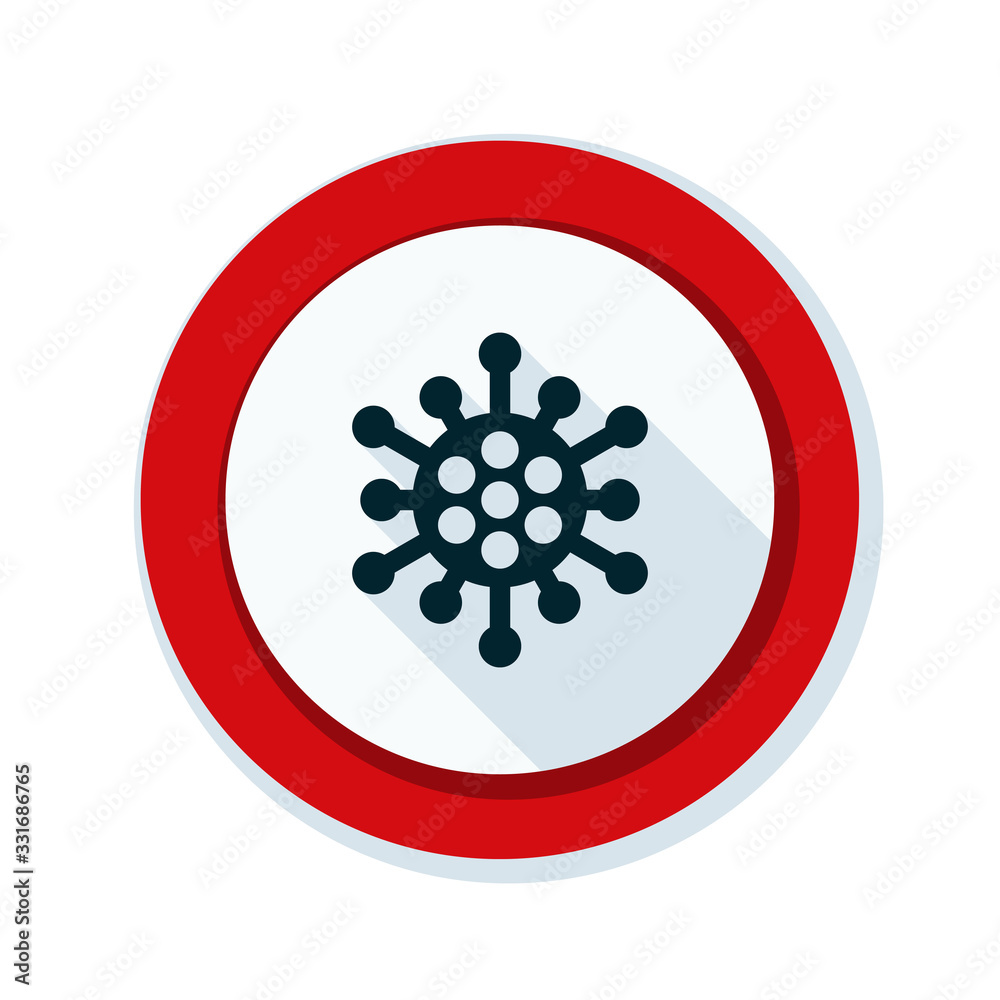 Stop Coronavirus COVID-19 vector sign label illustration