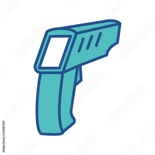 infrared thermometer icon design, flat style icon collection
