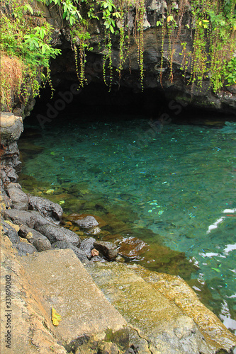 Beautiful scenery at vailele bay of Main East Coast road, Samoa.