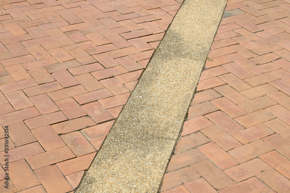 Fototapeta premium Red brick floor texture background