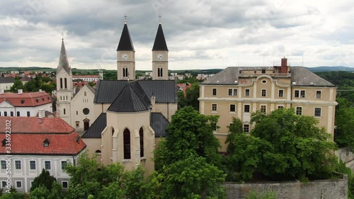 Castle of Veszprem with cloudy sky