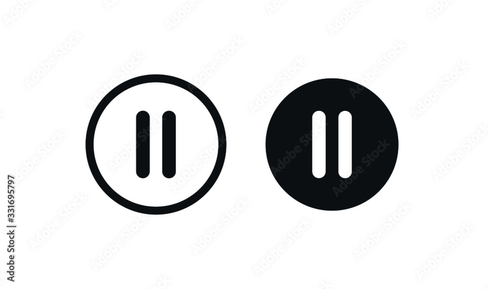 Pause Button Symbol Icon Vector Design Illustration Pause Button Symbol Icon Vector Design Illustration