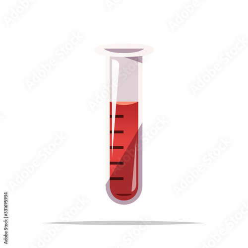 Laboratory test tube vector isolated illustration