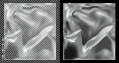 Vector transparent plastic wrapper texture