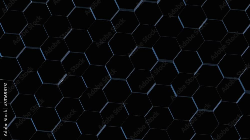 Abstract hexagon geometric surface. Minimal hexagonal grid, random waving motion background. Abstract hexagon geometric surface. Minimal hexagonal grid, random waving motion background.