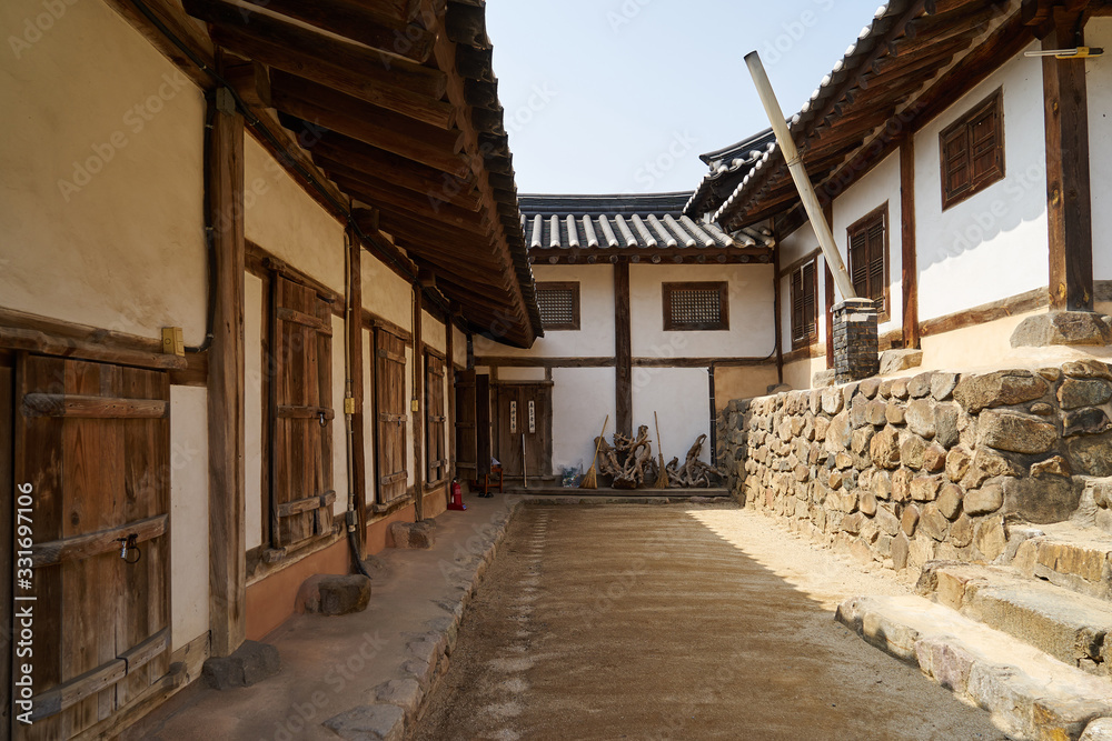 Imcheonggak Pavilion in Andong-si, South Korea. Imcheonggak is a traditional house built in the Joseon Dynasty.