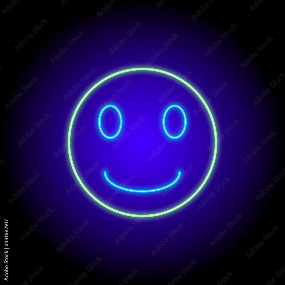 vector neon flat design icon of face emoji character smile symbol vector neon flat design icon of face emoji character smile symbol