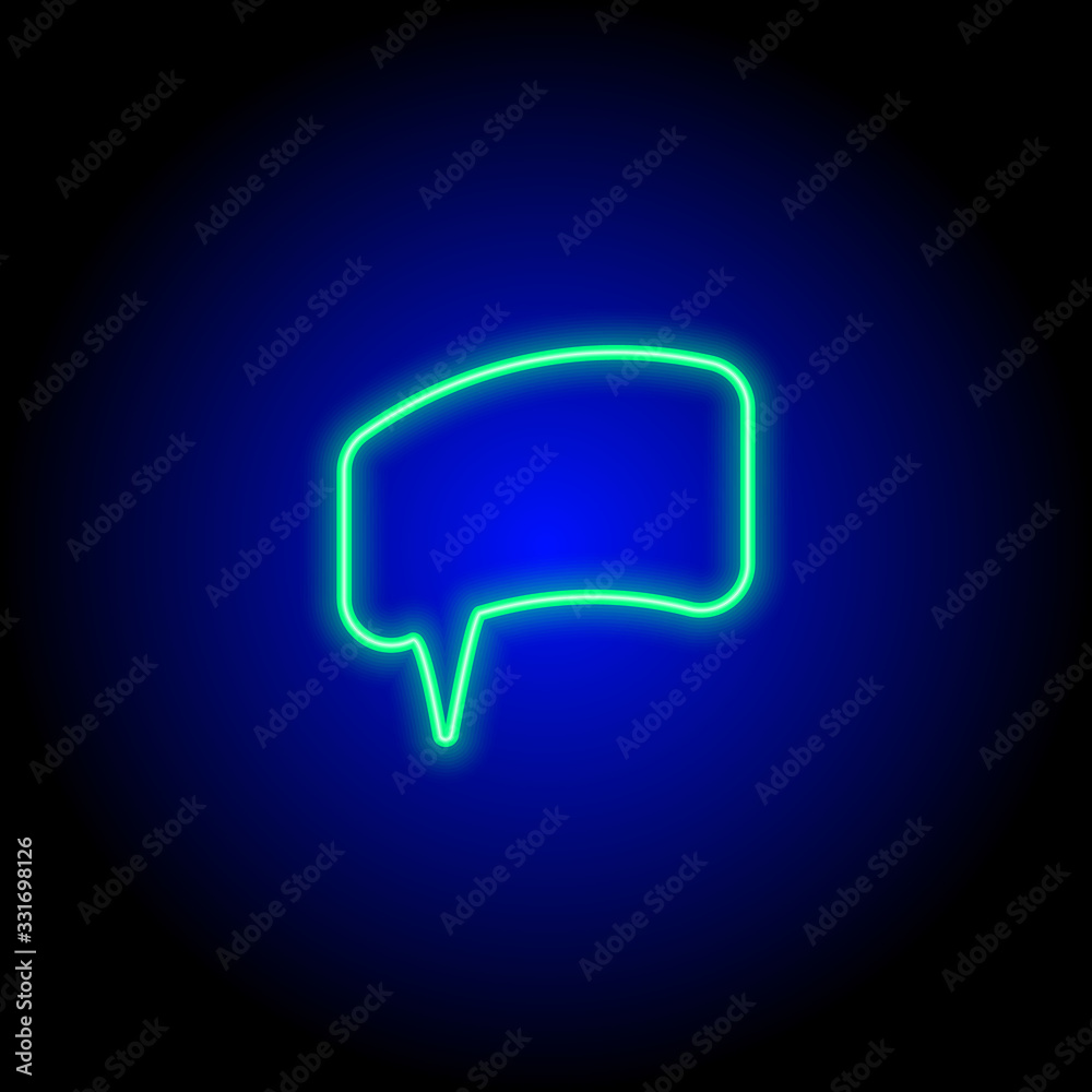 vector neon flat design icon of message symbol vector neon flat design icon of message symbol