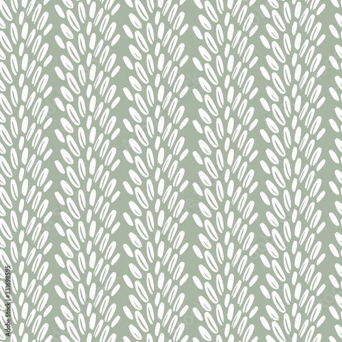 Abstract seamless pattern design with abstract blobs, hand drawn floral and fern leaves and branches. Tileable repeating background for branding,package, fabric and textile, wrapping paper