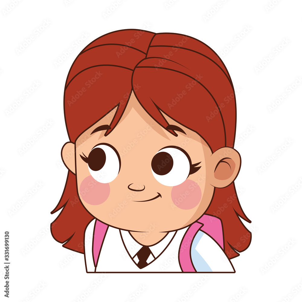 cute little girl avatar character cute little girl avatar character