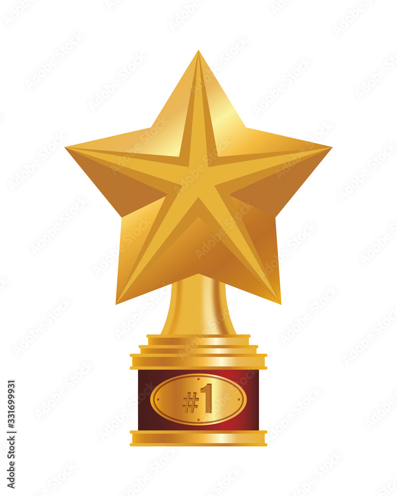golden trophy star award icon golden trophy star award icon
