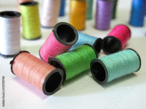 Sewing threads,for needlework,color.