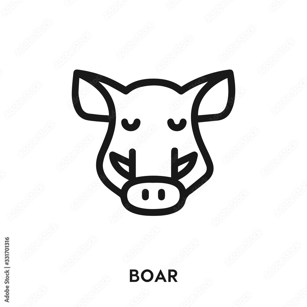 boar icon vector. boar symbol sign. boar icon vector. boar symbol sign.