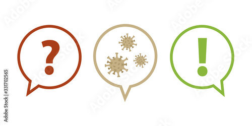 question and answer faq virus info graphic vector illustration EPS10