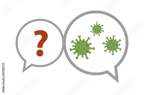 question and answer faq virus info graphic vector illustration EPS10
