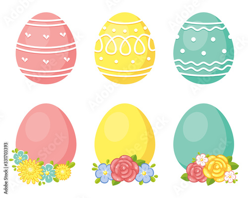Happy Easter Eggs Set