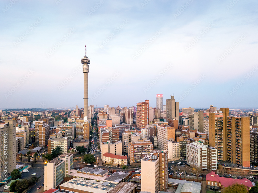 Naklejka premium Śródmieście Johannesburga, RPA