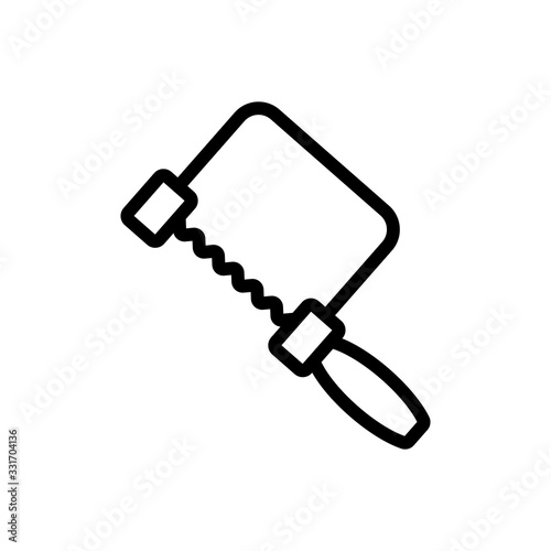 hand saw icon vector. hand saw sign. isolated contour symbol illustration