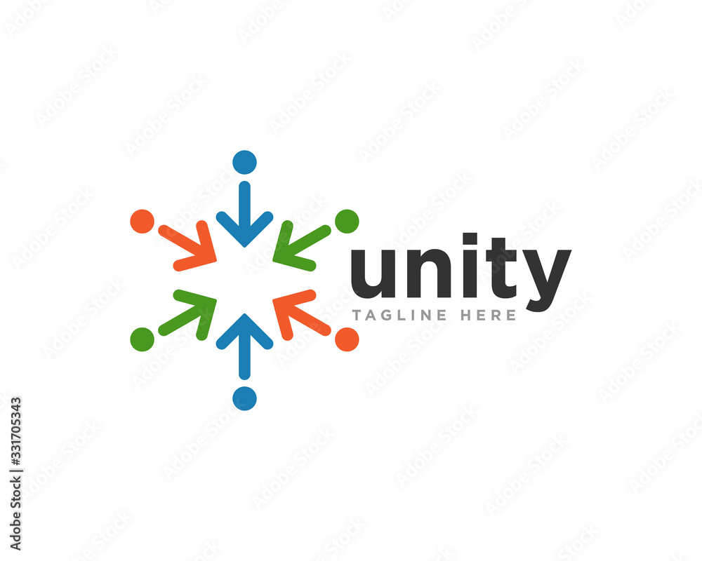 Obraz premium Community Logo Icon Design Vector