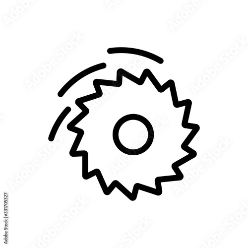 saw a circular disc icon vector. saw a circular disc sign. isolated contour symbol illustration