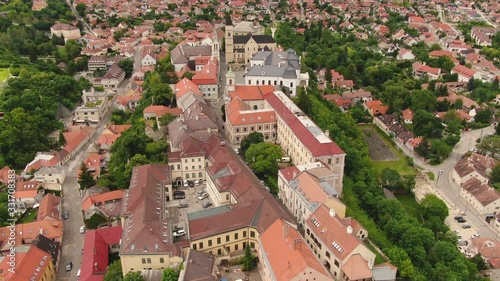 Castle of Veszprem with cloudy sky