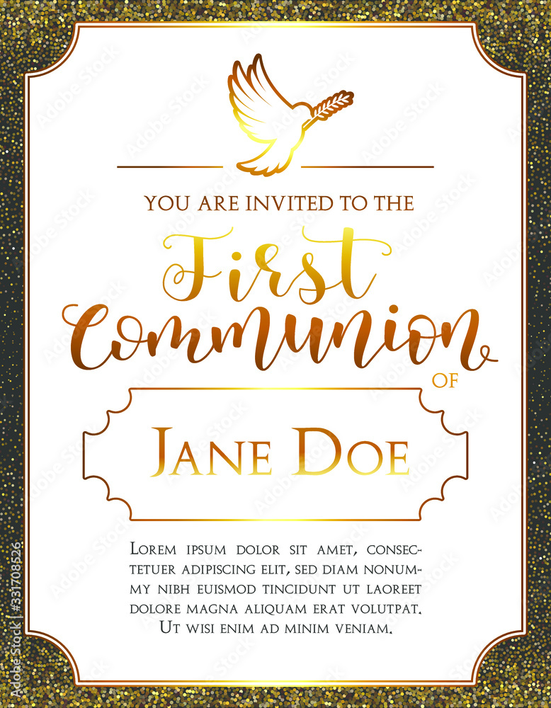 Invitation with beautiful lettering. Template in Vector a ceremony for ...