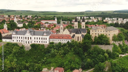 Castle of Veszprem with cloudy sky