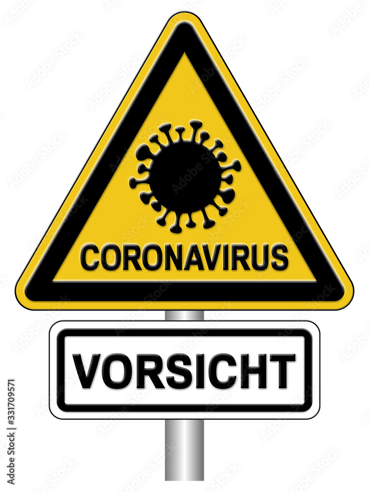 Warnschild vor Viren Epidemie und Pandemie Warnschild vor Viren Epidemie und Pandemie