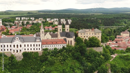 Castle of Veszprem with cloudy sky