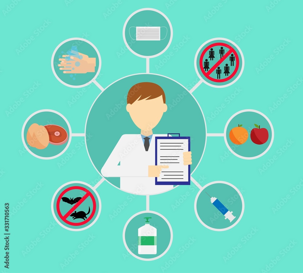 Illustration vector design of infographic coronavirus Illustration vector design of infographic coronavirus