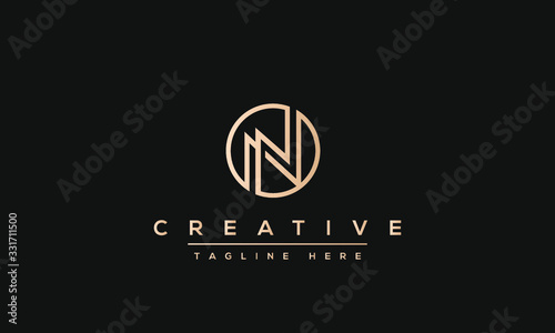 Modern creative N Logo Design and template. NN icon initial Based Monogram and Letters in vector. photo